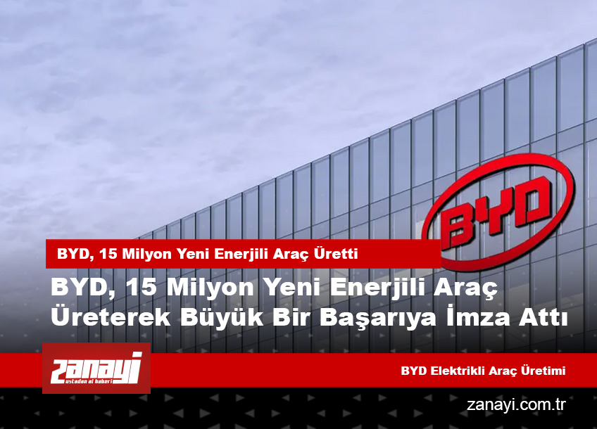 BYD, 15 Milyon Yeni Enerjili Araç Üretti