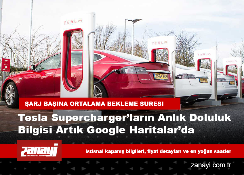 Tesla Supercharger istasyonlarının anlık doluluk verileri artık görünür durumda