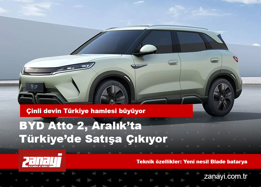 BYD Atto 2, Aralık’ta Türkiye’de Satışa Çıkıyor