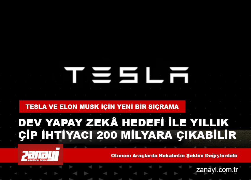 Tesla’nın Dev Yapay Zekâ Hedefi: Yıllık Çip İhtiyacı 200 Milyara Çıkabilir